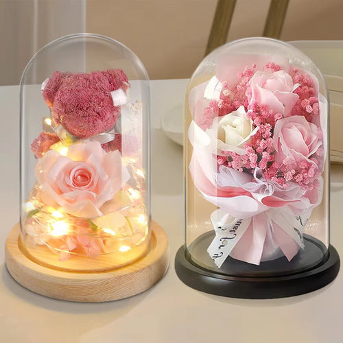 Artificial Flowers Rose Bear Girlfriend Anniversary Christmas Valentine'S Day Gift Birthday Present for Wedding Party for Lover
