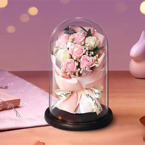 Artificial Flowers Rose Bear Girlfriend Anniversary Christmas Valentine'S Day Gift Birthday Present for Wedding Party for Lover