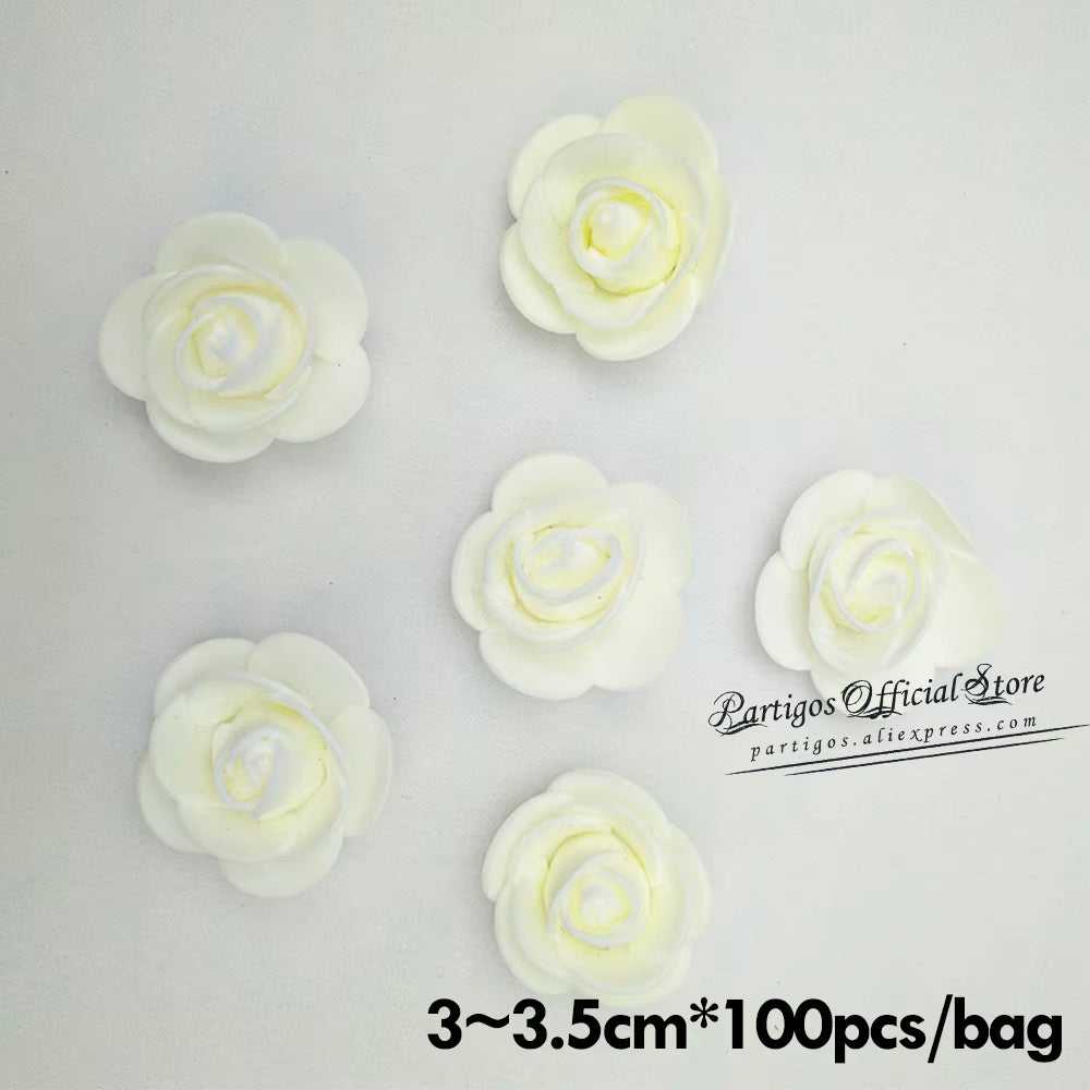 DIY Valentines Day Gifts Red Rose Bear Artificial Foam Roses Flower Wedding Engagement Decoration Little Bear Mold Bear Teddy