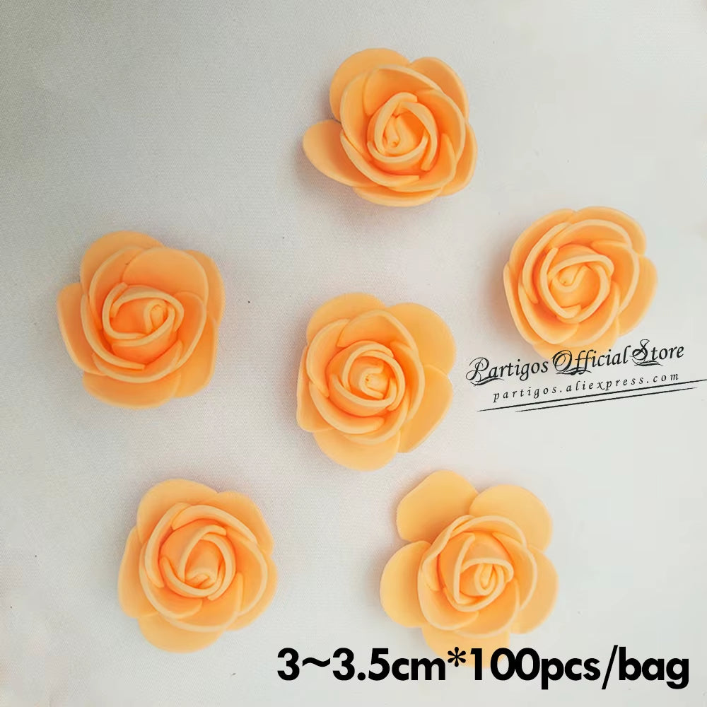 DIY Valentines Day Gifts Red Rose Bear Artificial Foam Roses Flower Wedding Engagement Decoration Little Bear Mold Bear Teddy